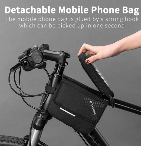 Imagen 7 de 10 de Bolso Doble Alforja Bicicleta Rockbros Original El Mejor Sgo