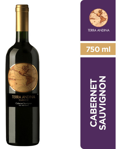 Vino Terra Andina Cabernet Sau. 750ml X 3 Botellas