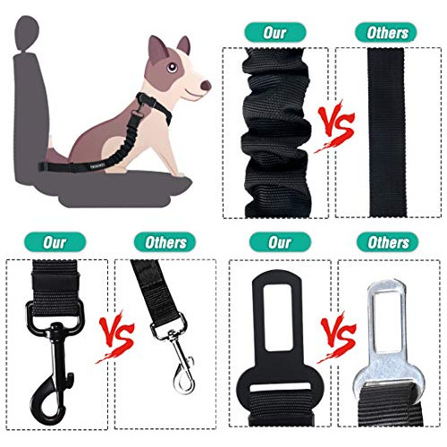 Correa De Seguridad Para Perros Para Automovil (gris/negro)