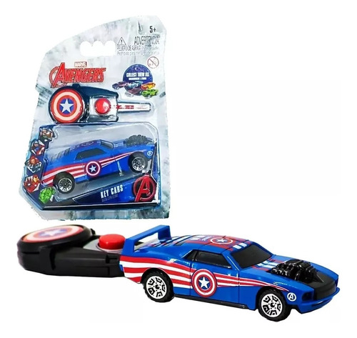Autitos Avengers C/llave Lanzador Key Cars Faydi 130-0021 Color CAP.AMERICA