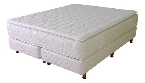 Sommier Multiflex Rb600 Pillow Queen 160x200 Resortes Color Blanco