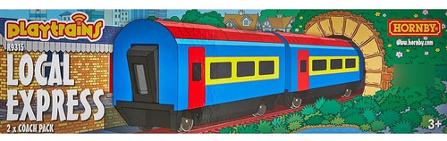 Hornby Playtrains Local Express 2 X Coach Pack Oo Modelo A E