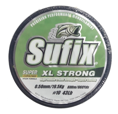 Bobina Tanza Para Pesca Sufix X L Strong 0.50 Mm/600 Mts.