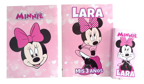 Souvenir Minnie Mouse - 10 Libritos Colorear Y 10 Lapices X6