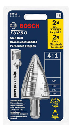 Sdc10 1/4 In. To 1-3/8 In. High-speed Steel Turbo Step ...