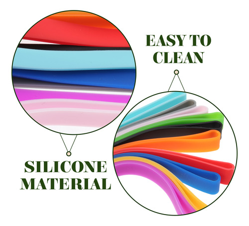 Lápiz Con Bandas De Silicona De Colores, Bandas De Encuadern
