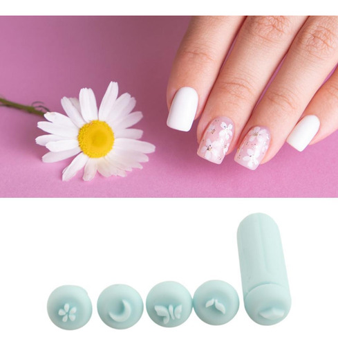 Bolígrafo Para Estampar Diseños De Uñas, Estampador Azul