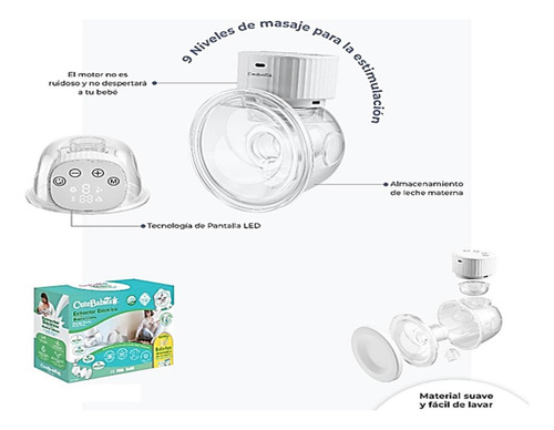 Extractor De Leche  Eléctrico Manos Libres Cod.74