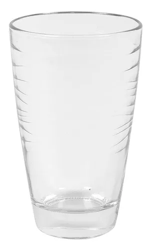 Juego de 6 vasos 218ml Prisma Cristar elaborados en vidrio