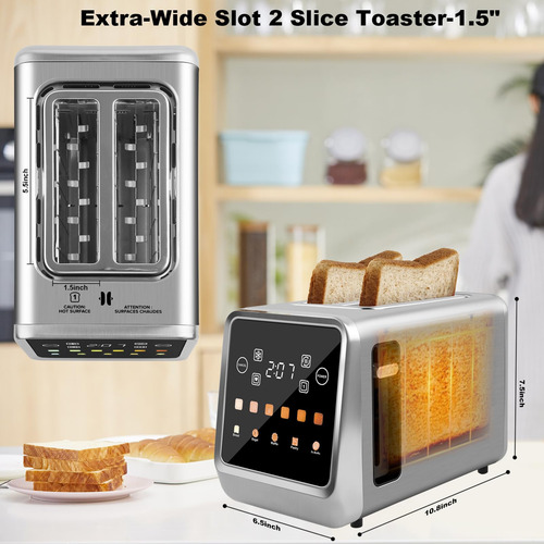 Tostadora Digital De Acero Inoxidable Con Pantalla Táctil Pantalla Táctil-8a