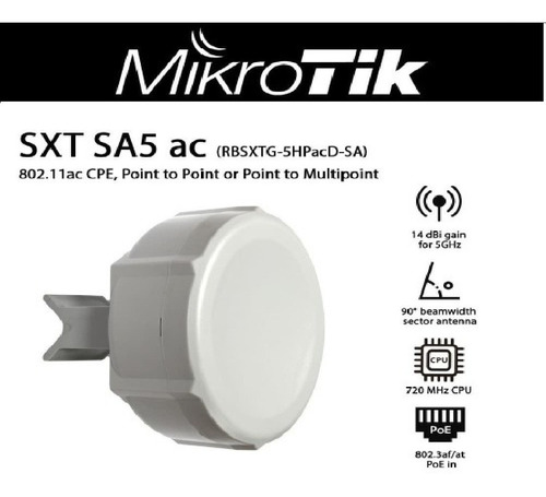 Mikrotik Sxt Sa5 Ac 802.11ac Dual Chain 5ghz