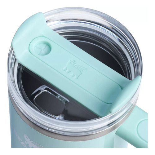 Termo Stanley Quencher Con Popote Seaglass Gloss 1.18l Seaglass Gloss