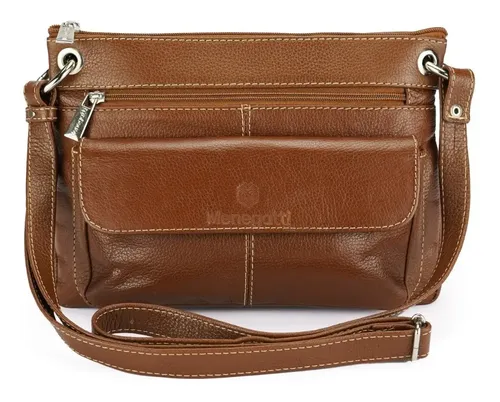 Bolsa Feminina Couro Legítimo Transversal Menegatti