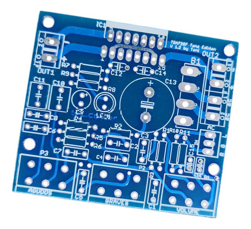 Tda7297 Placa Lisa Amplificador Potência Estéreo Tons Volume