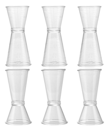 Vaso Medidor De Plástico Con Doble Punta Para Cóctel 6 [u] [