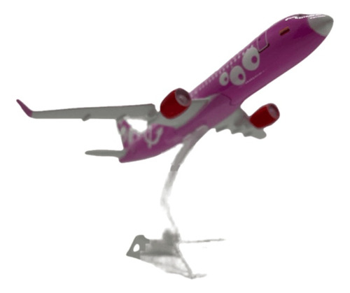 Avión Colección Viva Airbus A320 Amarillo Y Morado 1:400 