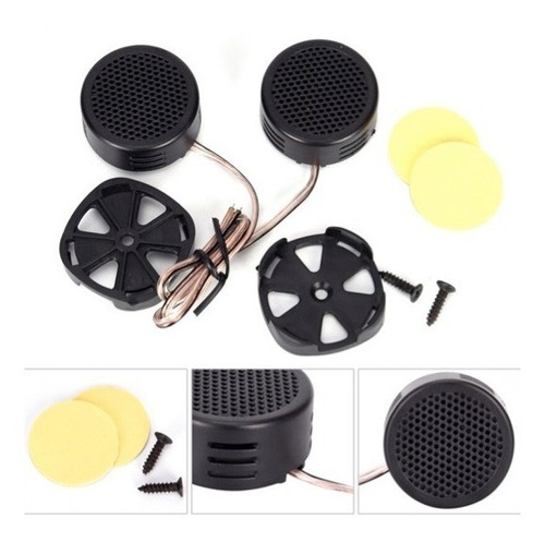 Par Mini Bocinas De 98db 200mm 12v 500w Para Auto Moto Suv Color Negro