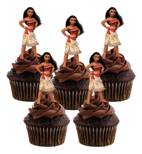 Cupcake Topper Moana  20 Piezas