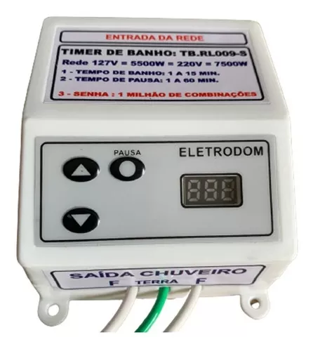 Terceira imagem para pesquisa de controlador de banho para chuveiro com ficha