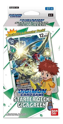 Digimon Baraja De Inicio Del Juego De Cartas: Giga Green