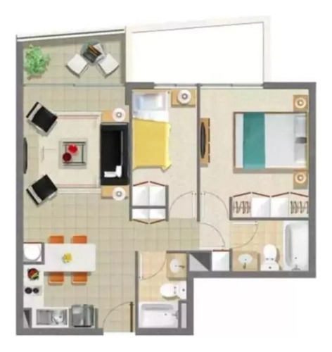 Departamento En Venta De 2 Dorm. En La Florida