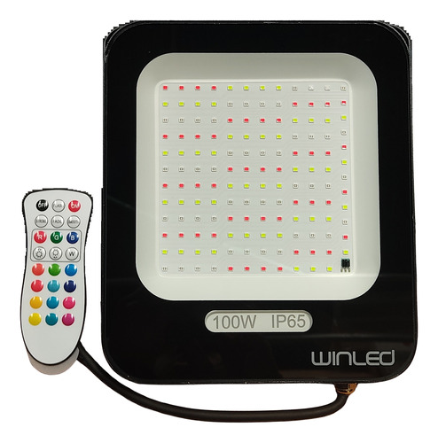 Reflector Rgb Multicolor 100w C/ Control Inalambrico Wre-015