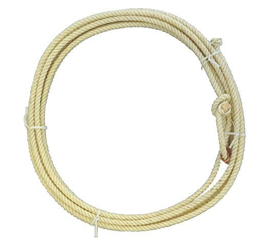 Western Adult Rodeo 30 'lariat Cuerda Con Quemador Blanco