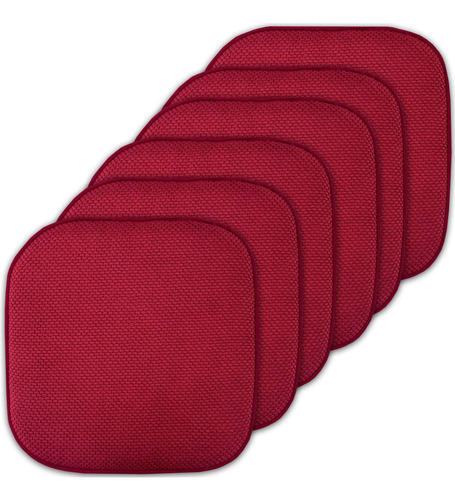 Cojines De Espuma Viscoelástica Antideslizantes 40x40 Cm Roj