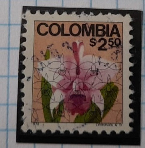 Sello - Colombia - Orquidea 1978