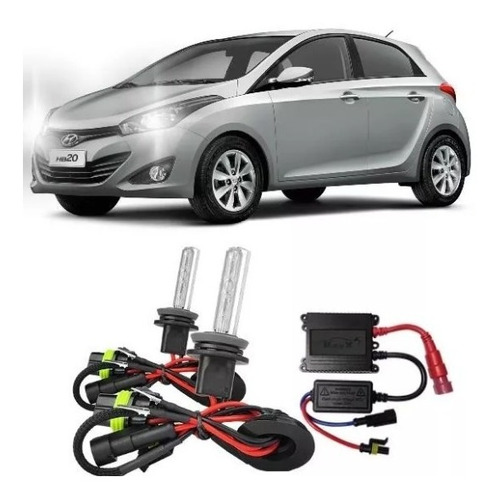 Kit Xenon Hyundai Hb20 13/15 Farol De Milha H8 8000k