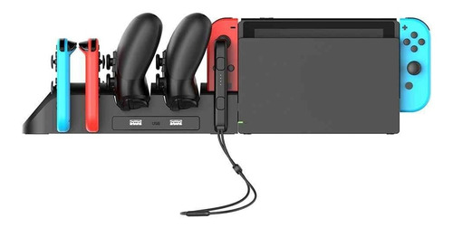 Base Doble Cargador Controles Nintendo Switch Tipo C