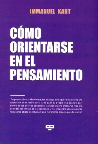 Cómo Orientarse En El Pensamiento - Kant Immanuel