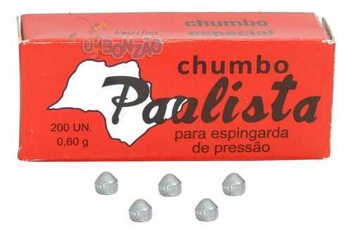 Kit C/30 Chumbinho Paulista Comum Vermelho 4,5 C/200 Cada