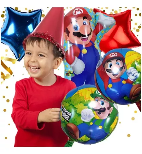 Kit 5 Globos Metálicos Mario Bross Fiesta Cumpleaños – Comercializadora VAGA