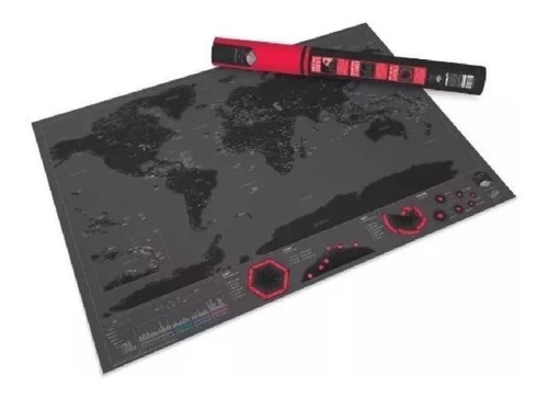 Mapa mapamundi planisferio para raspar «deluxe» - La Aldea