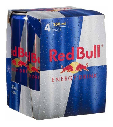 Red Bull Energizante Lata 250ml X4 Unidades Zetta Bebidas