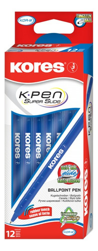 Boligrafo Kores K0-m Azul 12und