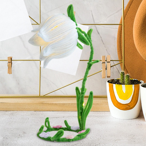 Lámpara De Noche Con Flores Diy, Adornos Hechos A Mano,