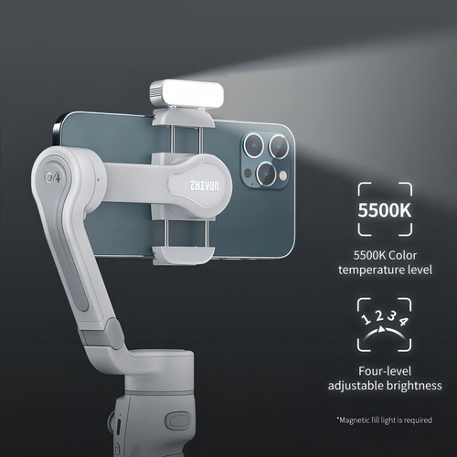 Estabilizador Zhiyun Smooth Q4 Combo Com Led Cor Cinza