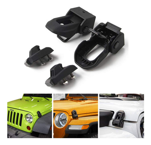 Kit De Cierre De Capó Para Jeep Wrangler Jk Jl 2007-2018 De