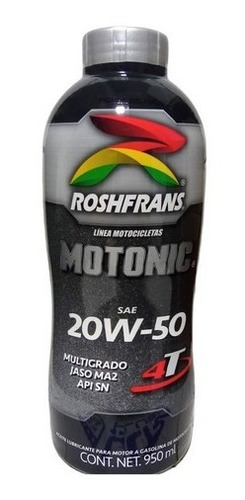 Aceite Roshfrans Para Moto 4 Tiempos Mineral 20w50 