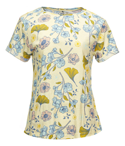Polera Mujer Haka Honu Flora Amarillo