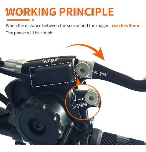 Sensor De Freno Ebike Ms-bk-2r Para Bicicletas Eléctricas, S
