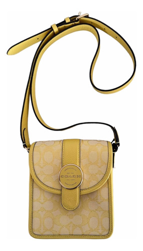 Crossbody Coach Amarilla Monogram Signature Original Y Nueva