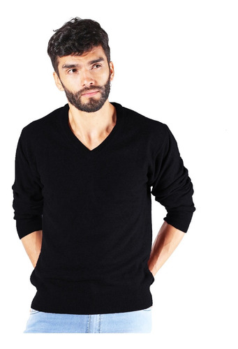 Sweater Buzo Bremer Hombre Pullover Escote V Microcentro