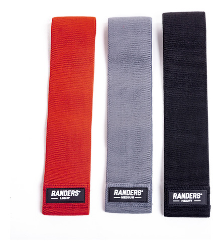 Imagen 1 de 9 de Set Bandas Elasticas Randers Arg-016 X3 Resistencia Tela