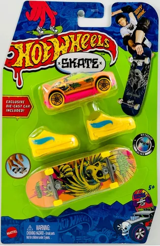 Hot Wheels Skate Dedo Tony Hawk Com Tênis + Mini Tour D Fast