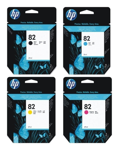 Serie Cartuchos Hp 82 Color Plotter