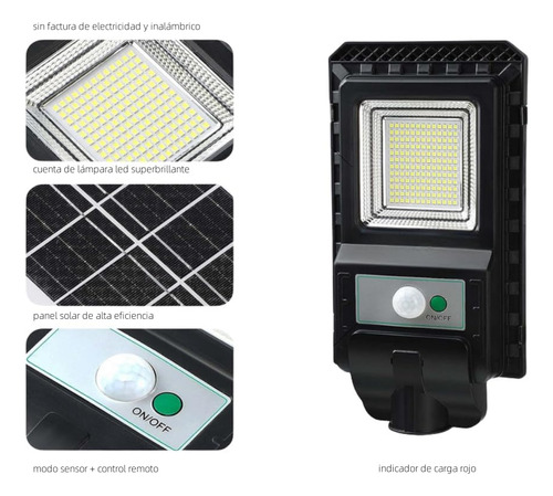 Luz Solar Exterior, 4 Uds, 1000 Lm, 156 Led, Sensor Movimien