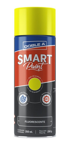 Esmalte En Aerosol Smart Paint Aa Amarillo Fluo 350ml/250g